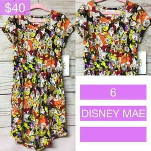 LuLaRoe Disney Mae Size 6 NWT Seven Dwarfs